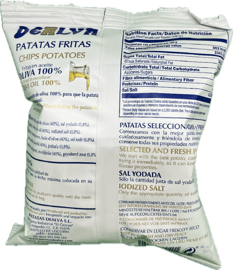 PATATAS DEALVA ACEITE OLIVA CAJA (40 bolsas 40g)