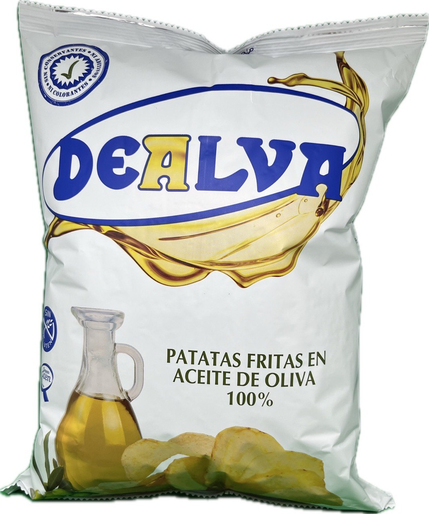 PATATAS DEALVA ACEITE OLIVA SIN SAL CAJA (12 bolsas 140g)