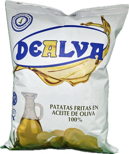 [1601] PATATAS DEALVA ACEITE OLIVA SIN SAL CAJA (12 bolsas 140g)